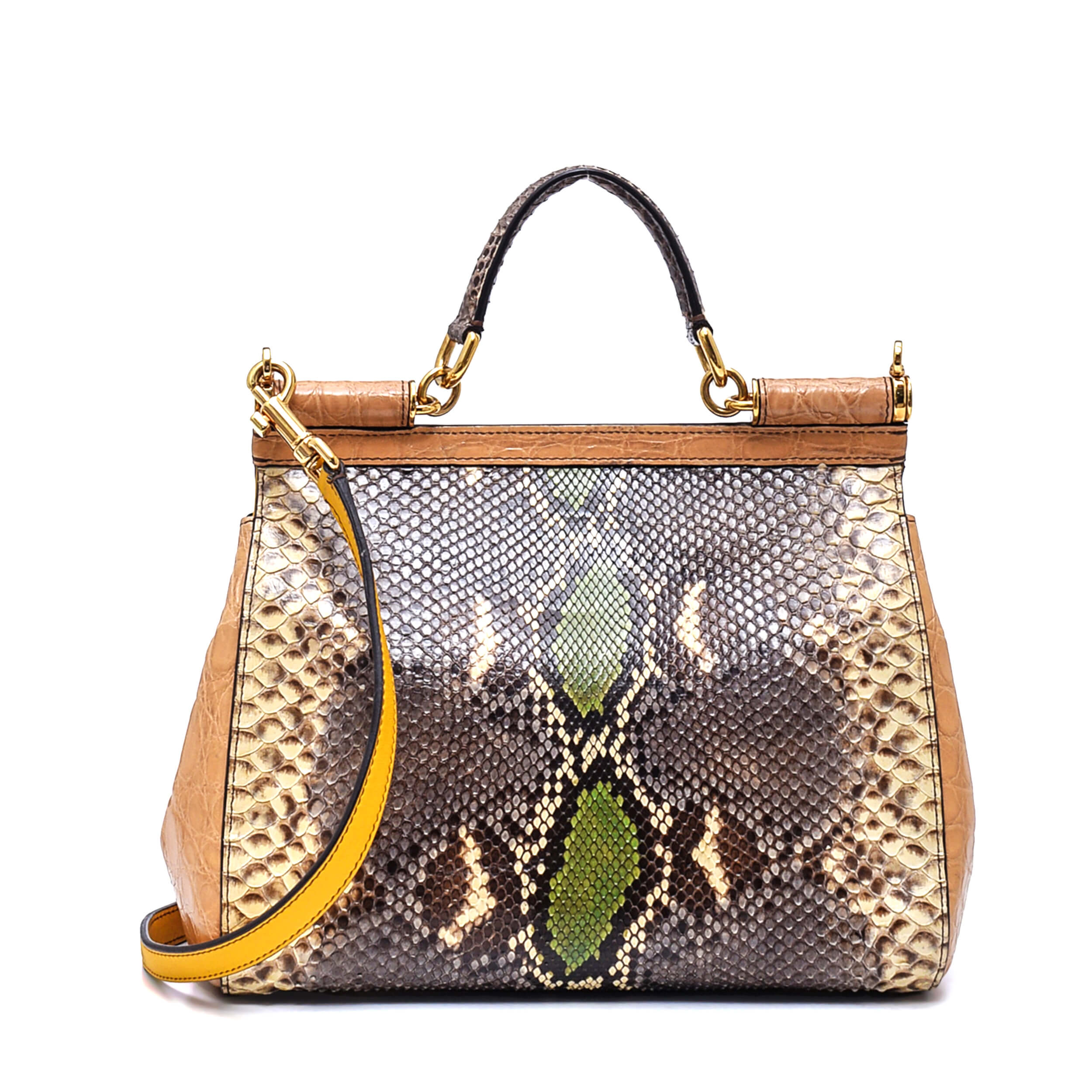 Dolce&Gabbana - Multicolor Exotic Leather Small Sicily Bag